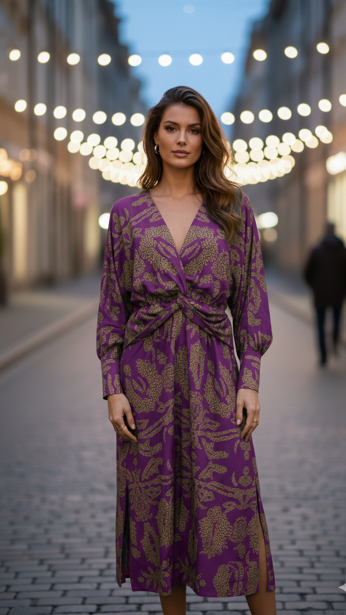 Nicola dress in Purple