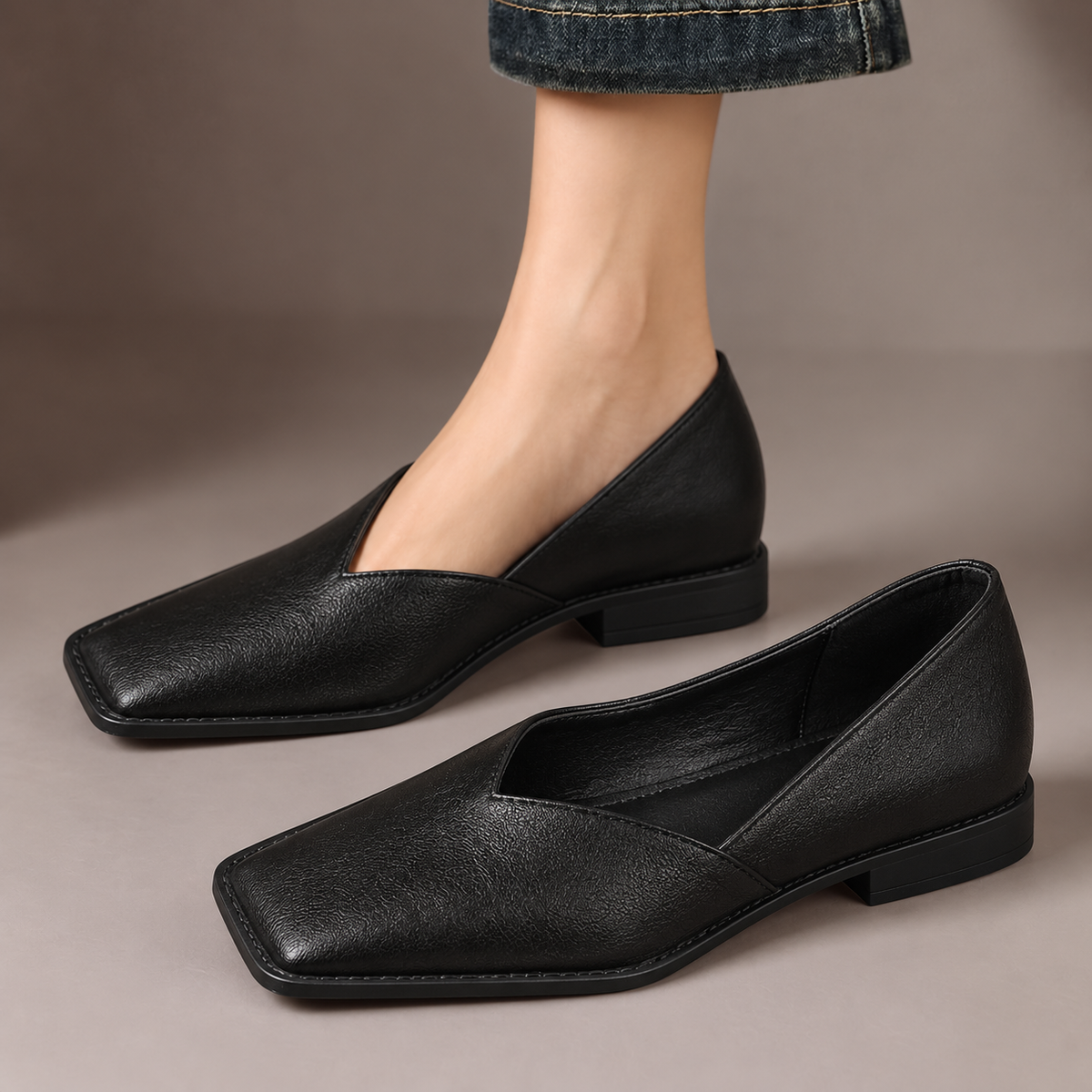 Sorrel Sculpted Square-Toe Flats