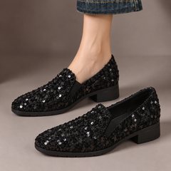 Olwen Sequin Slip-On Loafers