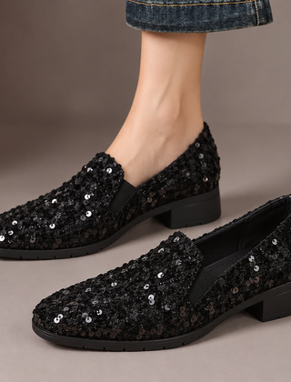 Olwen Sequin Slip-On Loafers