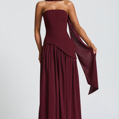 Eula dress in Burgundy