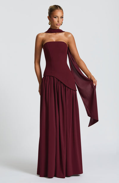 Eula dress in Burgundy