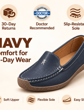 Beverly comfort loafers in Navy