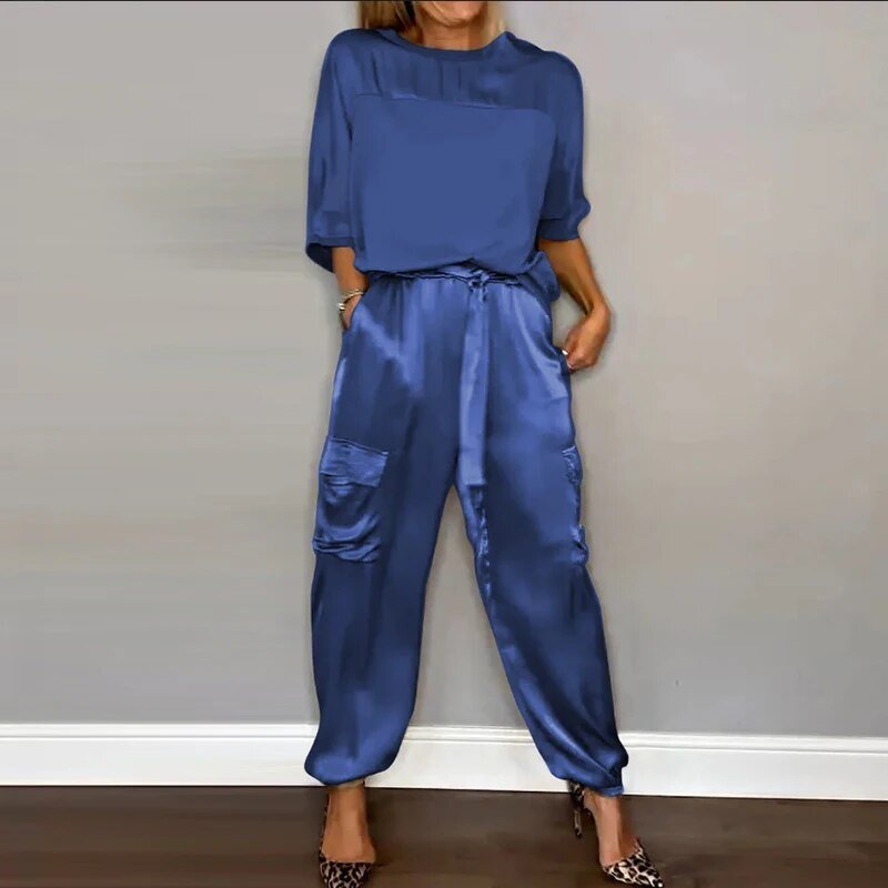 Kimberly two-piece set in Blue