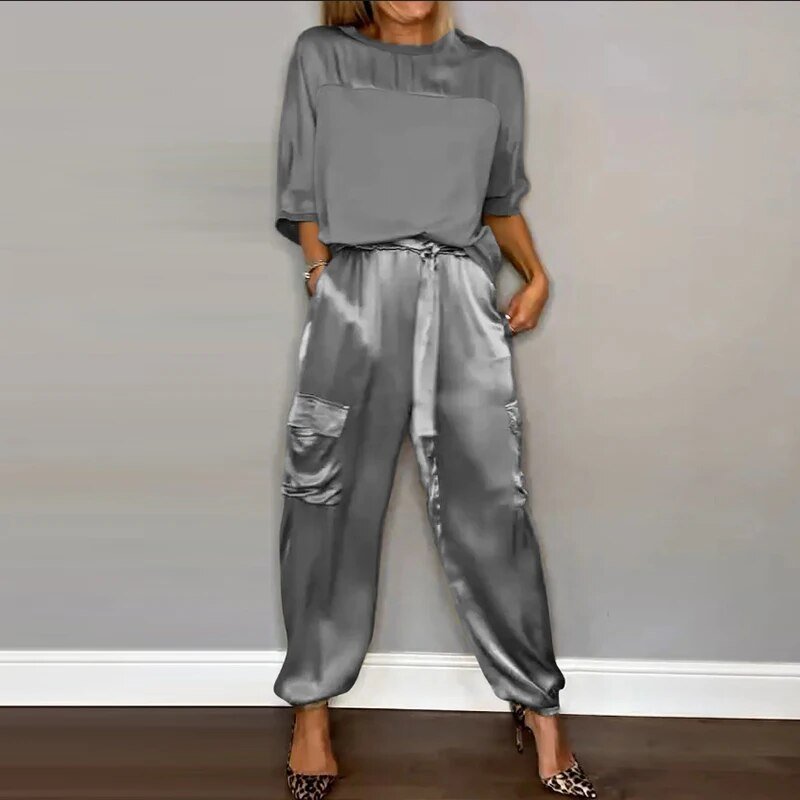 Kimberly two-piece set in Silver