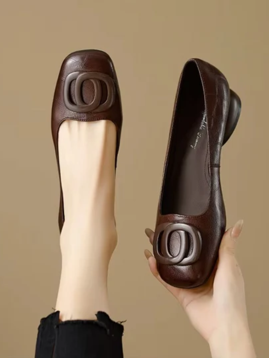 Odette | Leather Flats