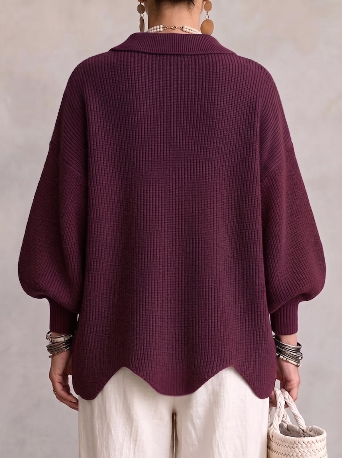 Hildy oversized cozy cardigan front