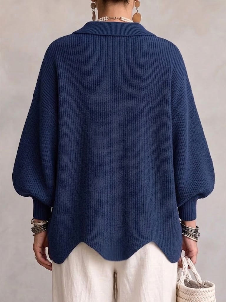 Hildy oversized cozy cardigan back