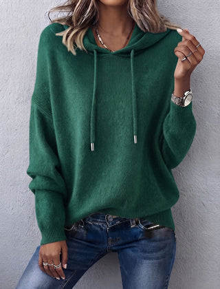 Noemi relaxed knit hoodie in Green