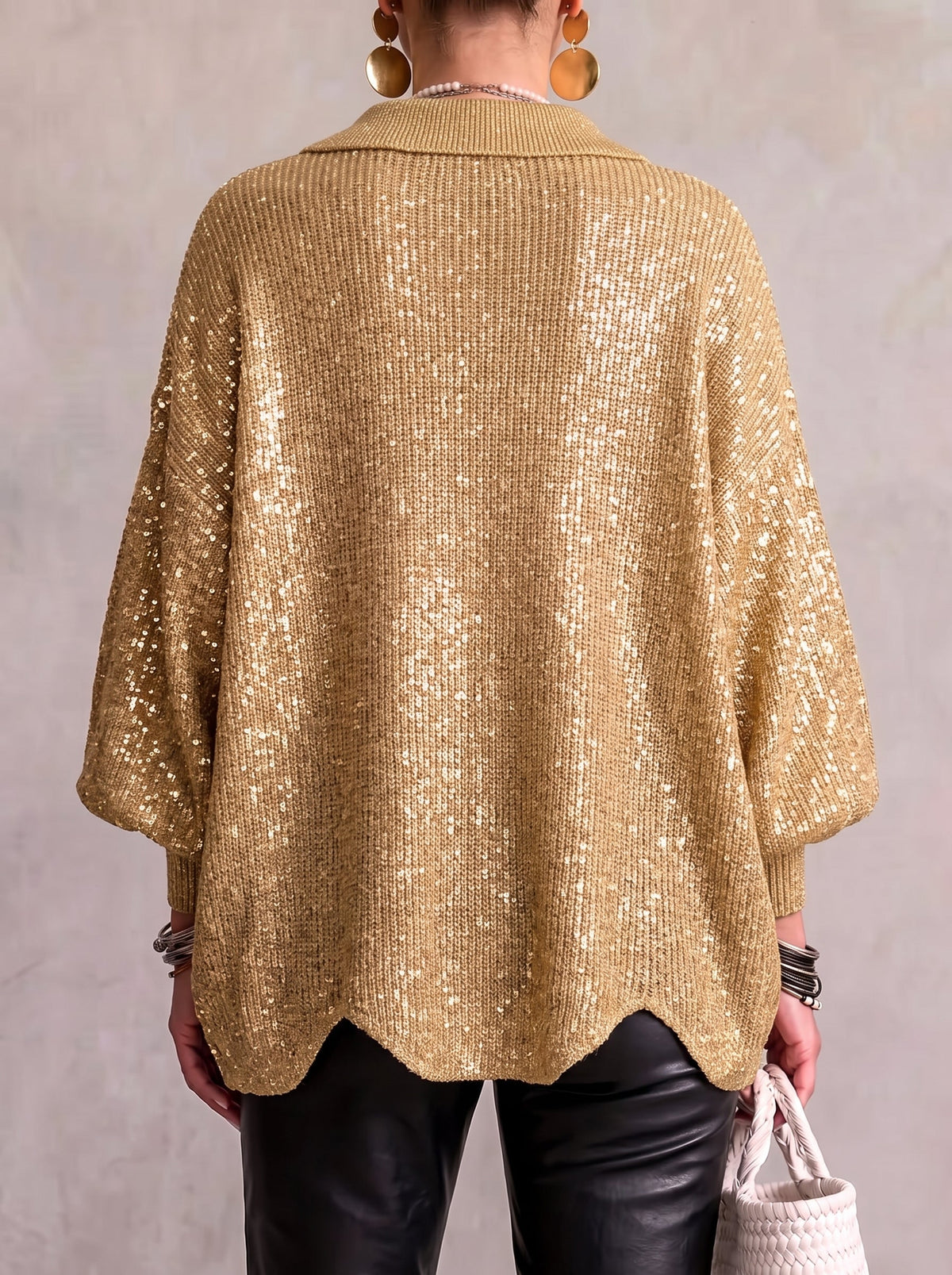 Hildy oversized cozy cardigan detail