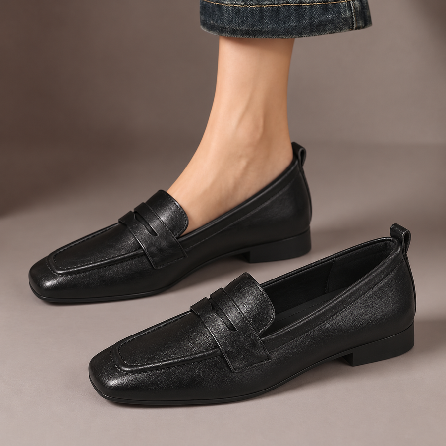 Roslyn Square-Toe Penny Loafers