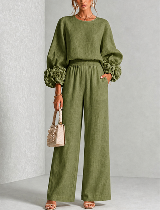 Cristina set in Olive Green