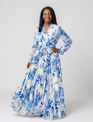 Marva | Floral Wrap Maxi Dress
