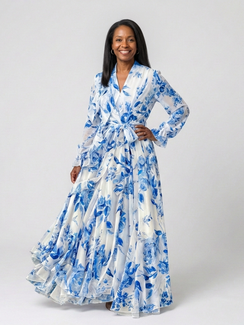 Marva | Floral Wrap Maxi Dress