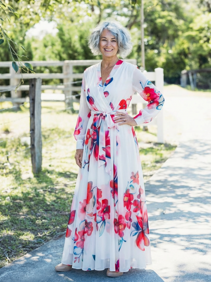 Marva | Floral Wrap Maxi Dress