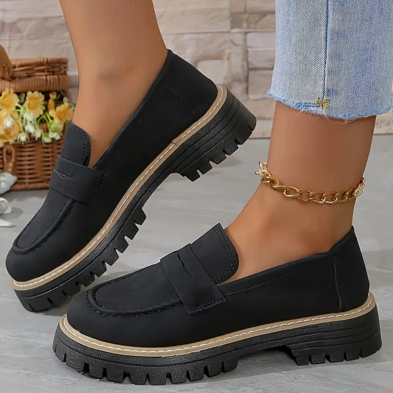 Margot penny loafers in Black