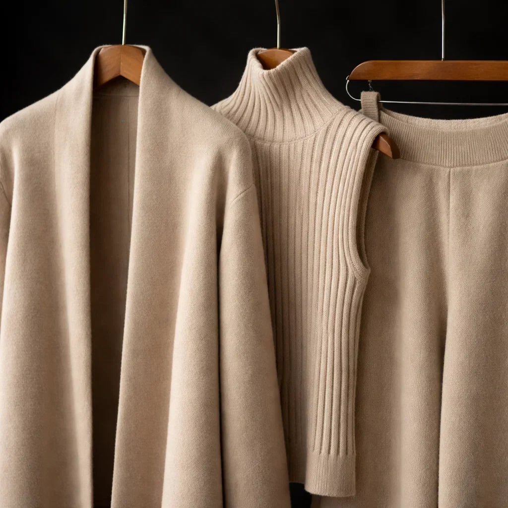 Leanne three-piece knit set