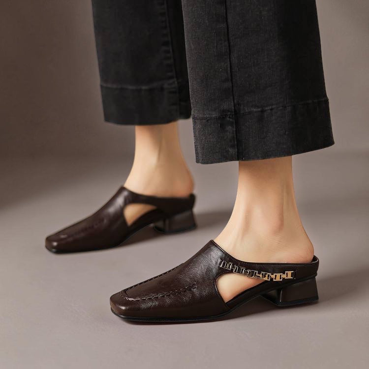 Verbena Square-Toe Mules