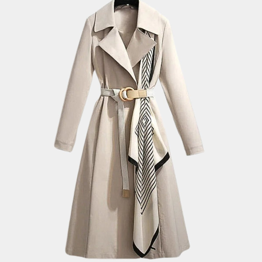 Mabry Belted Classic Midi Trench Coat