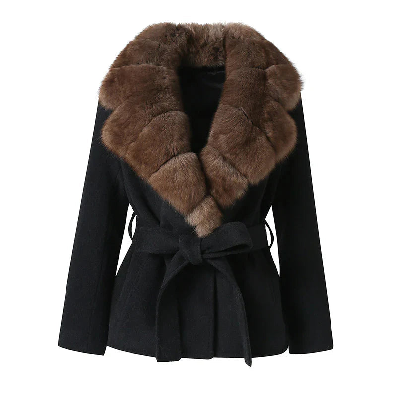 Dolly | Faux Fur Belted Wrap Coat