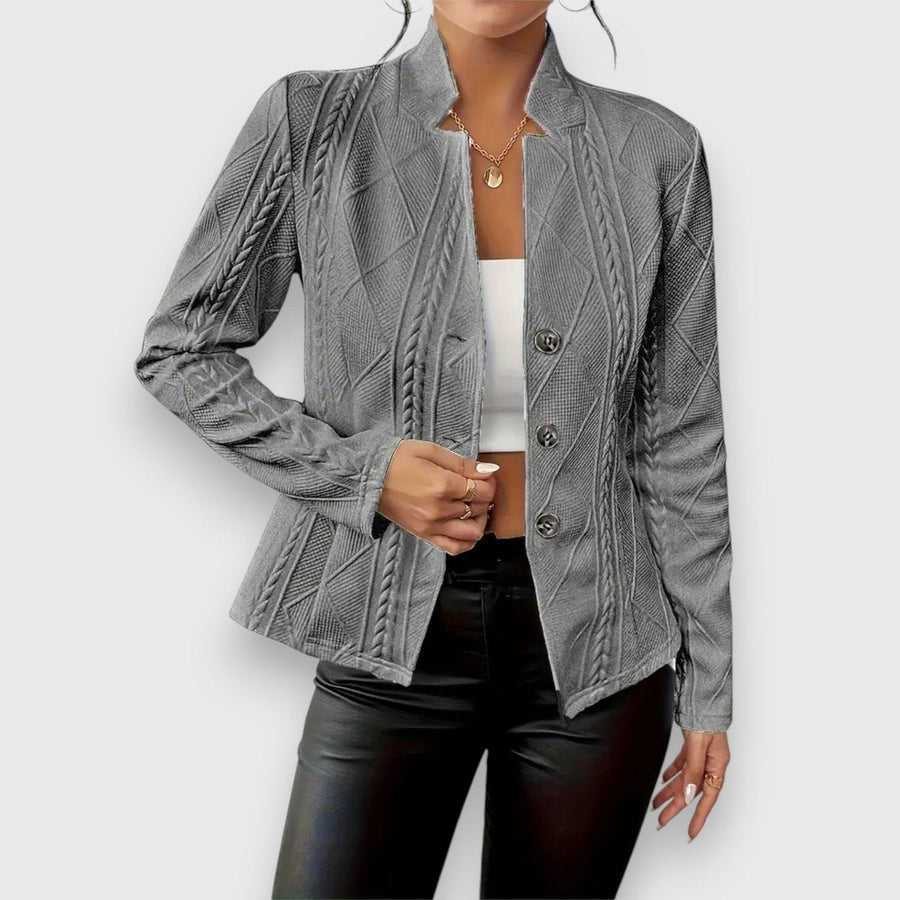 Vesper Textured Button-Front Cardigan