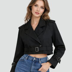 Maren Cropped Belted Trench Coat