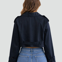 Maren Cropped Belted Trench Coat