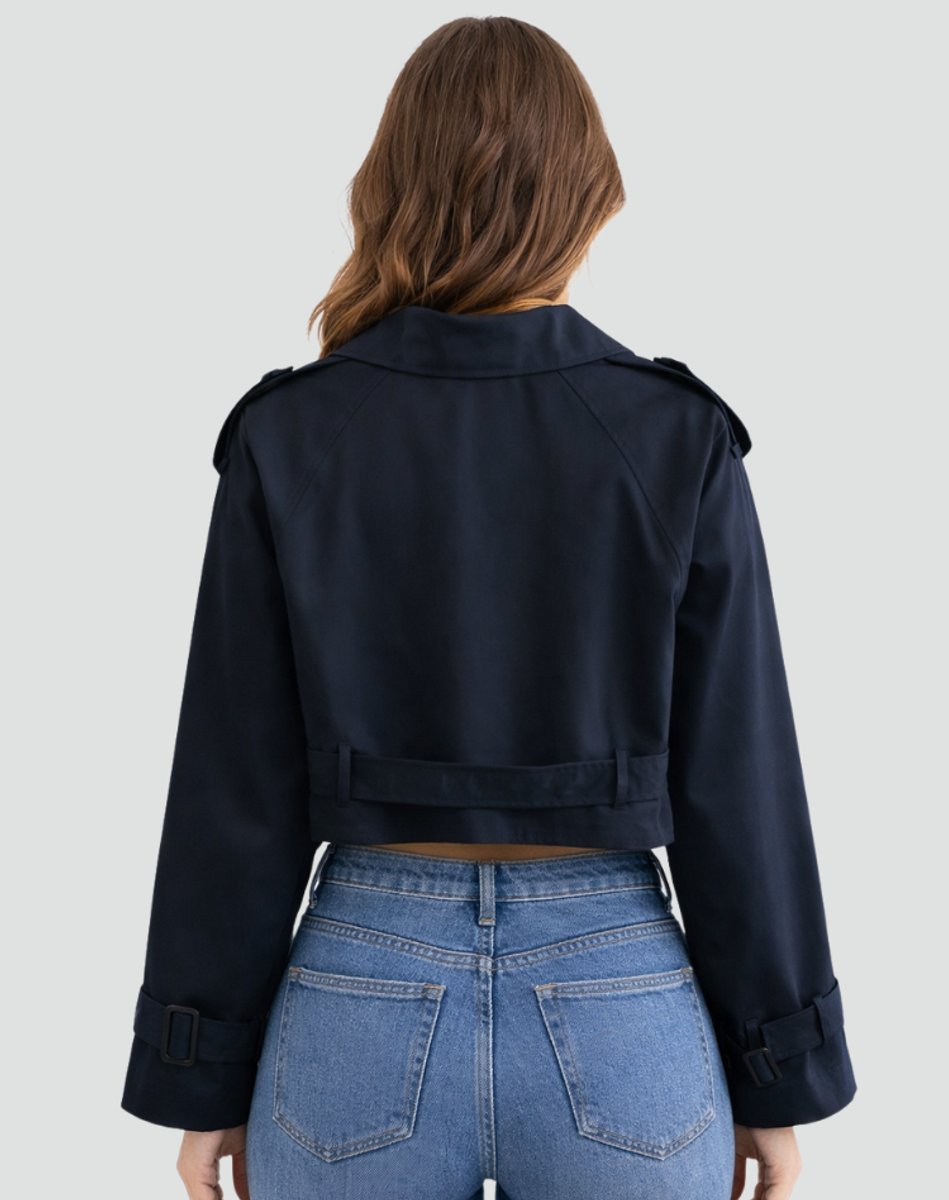 Maren Cropped Belted Trench Coat