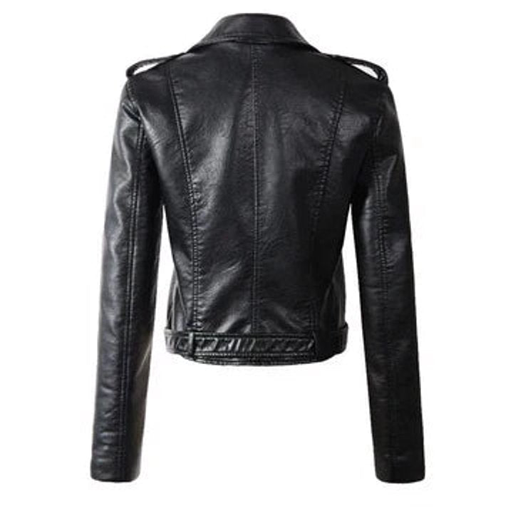 Sibyl Cropped Belted Moto Jacket