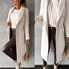 Araminta Double-Breasted Longline Overcoat