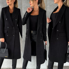 Araminta Double-Breasted Longline Overcoat