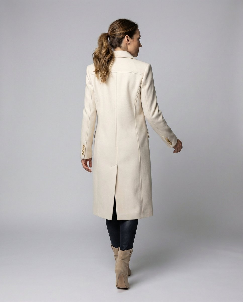 Araminta Double-Breasted Longline Overcoat