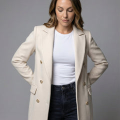 Araminta Double-Breasted Longline Overcoat