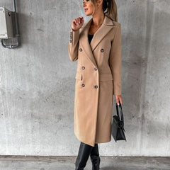 Araminta Double-Breasted Longline Overcoat
