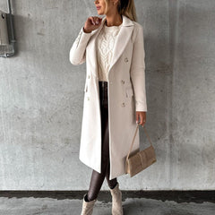 Araminta Double-Breasted Longline Overcoat