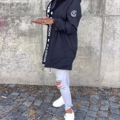 Willa hooded drawstring midi parka