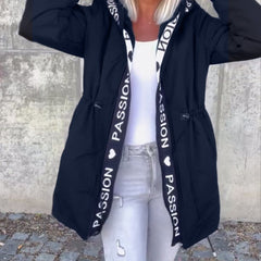 Willa hooded drawstring midi parka