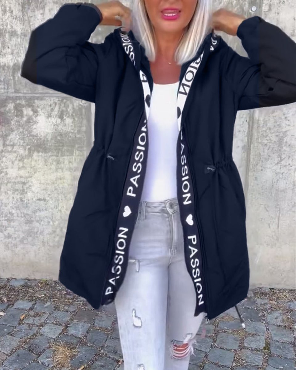 Willa hooded drawstring midi parka