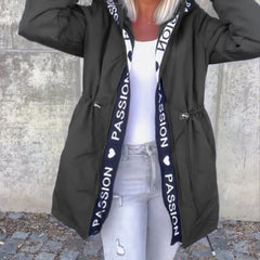 Willa hooded drawstring midi parka