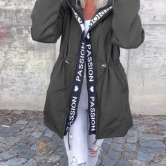 Willa hooded drawstring midi parka