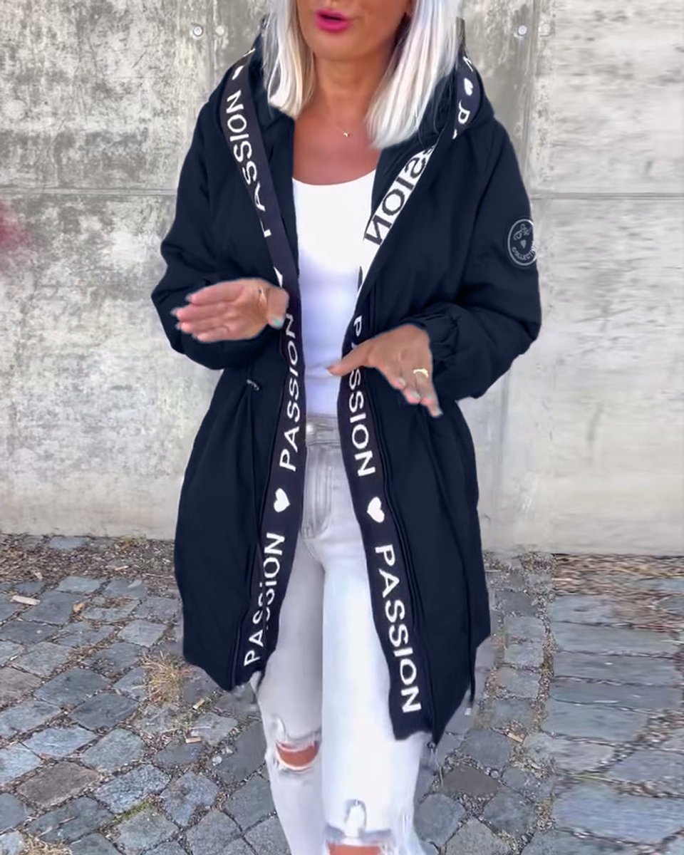 Willa hooded drawstring midi parka