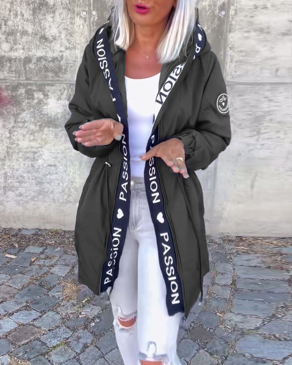 Willa hooded drawstring midi parka