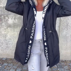 Willa hooded drawstring midi parka