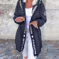 Willa hooded drawstring midi parka