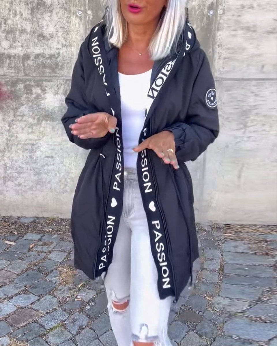 Willa hooded drawstring midi parka