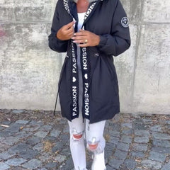Willa hooded drawstring midi parka