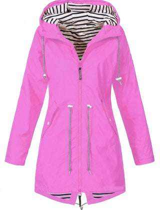 Bryony hooded drawstring coat in Pink