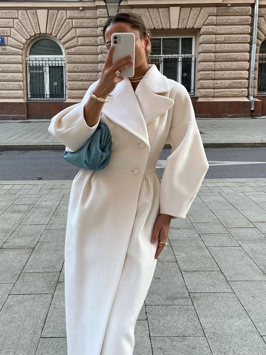 Christa | Longline Double-Breasted Coat