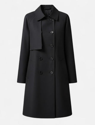 Odalys Tailored Mid-Length Coat in Black