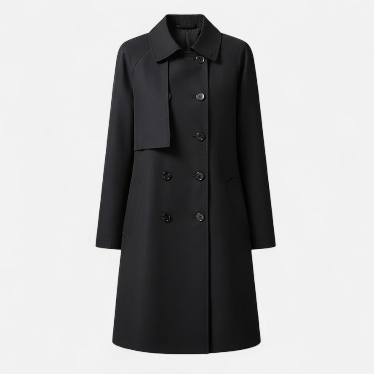 Odalys Tailored Mid-Length Coat in Black
